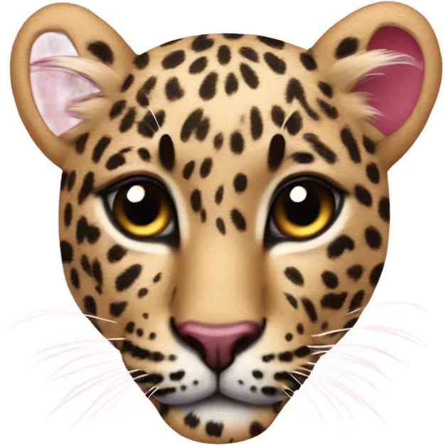 Pink heart With Leopard prímet emoji