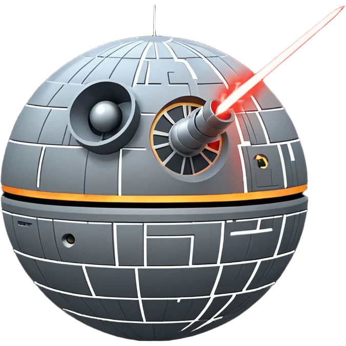 Death star firing at usa emoji