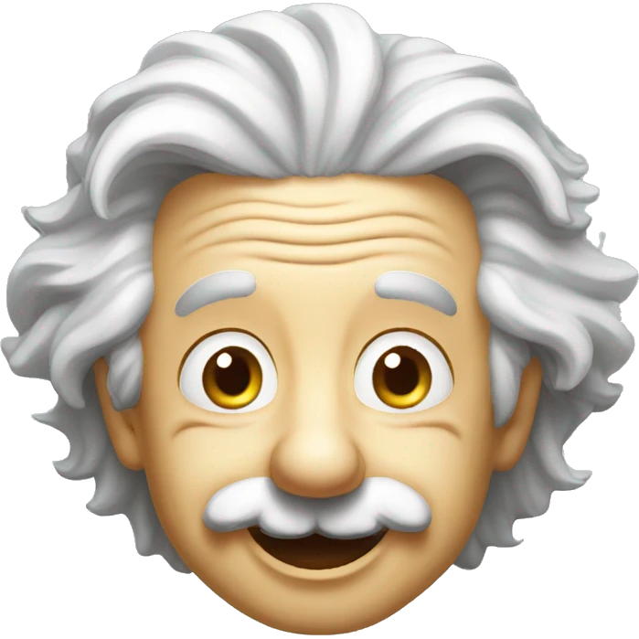 super happy albert einstein head emoji