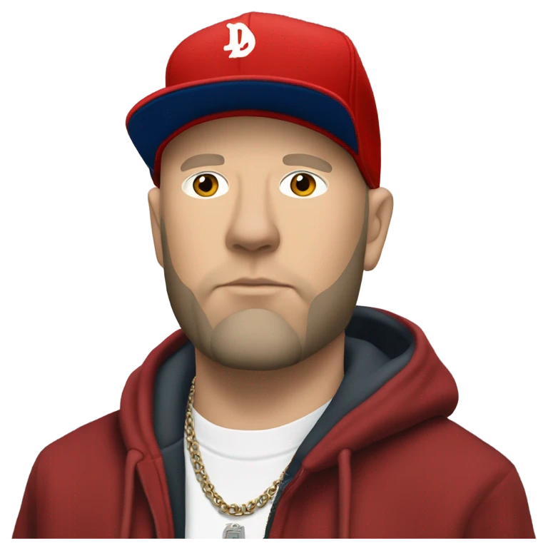 Fred durst from 1999 with a red backwards newera branded hat emoji