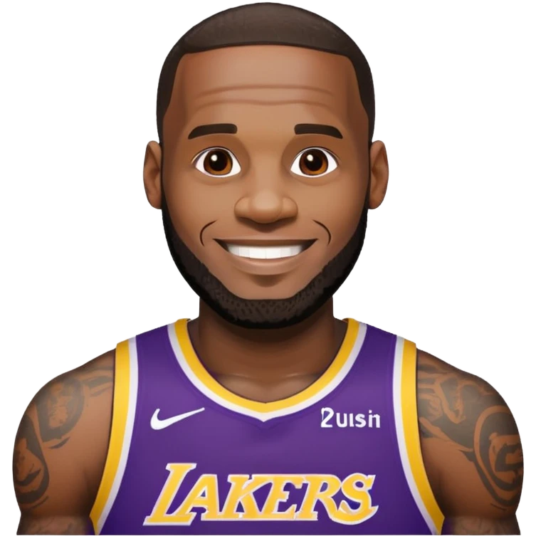 LeBron James in a lakers jersey number 23 emoji