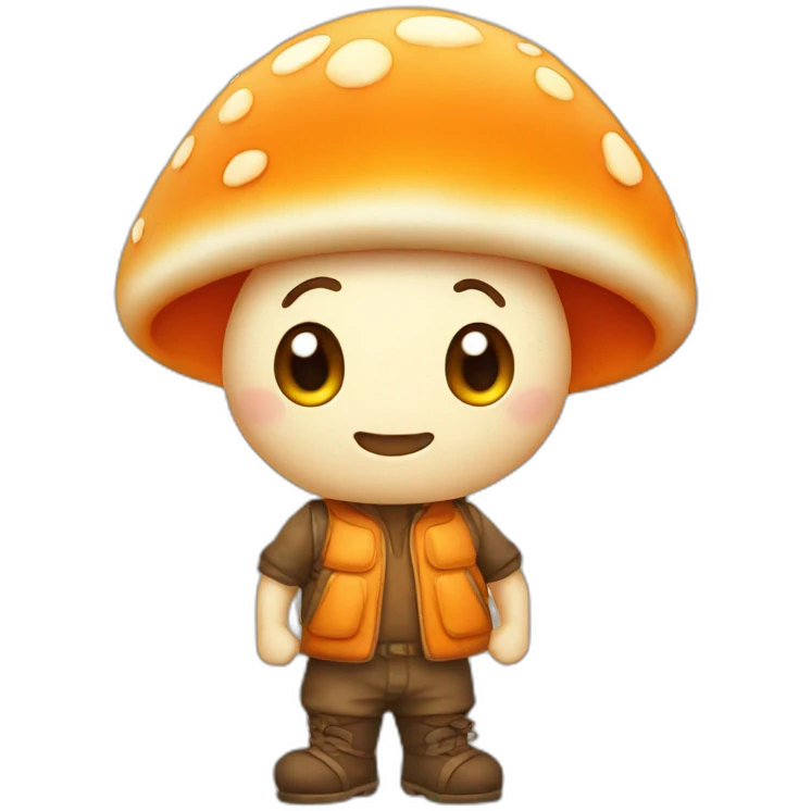 orange mushroom chibi character emoji
