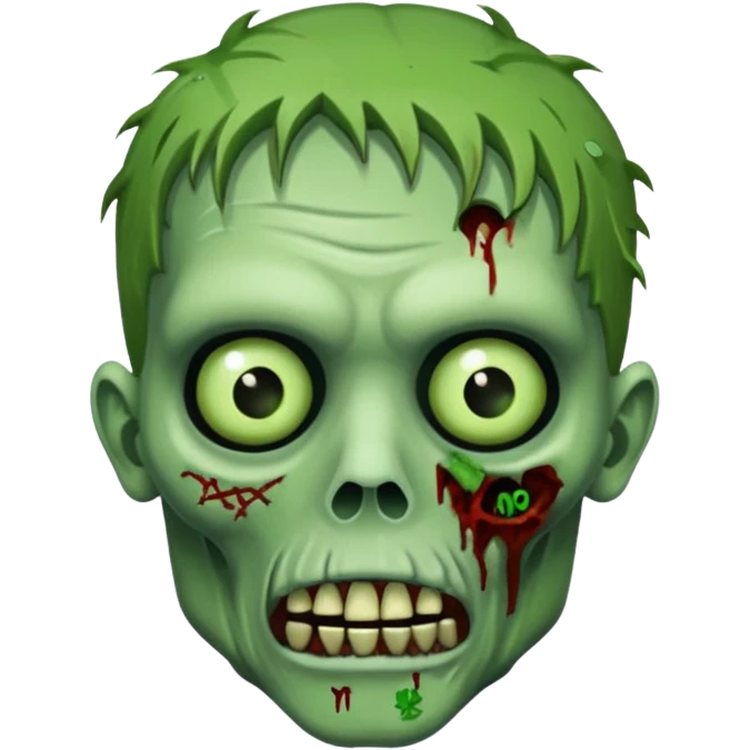 Un zombie avec écrit nzo en petit a côté de son visage emoji