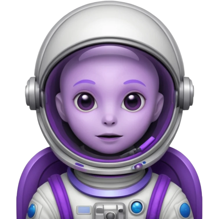 purple alien white Astronaut emoji