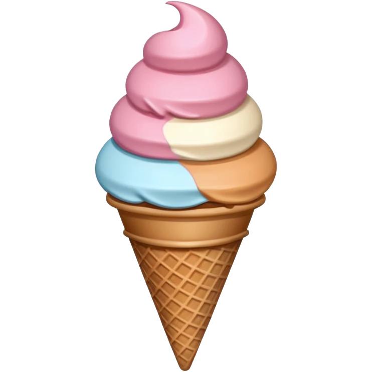 Neapolitan ice cream scoops emoji