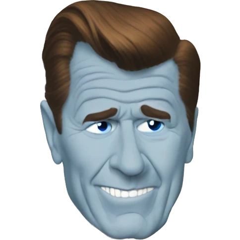 Ronald Reagan is scared blue eyes emoji