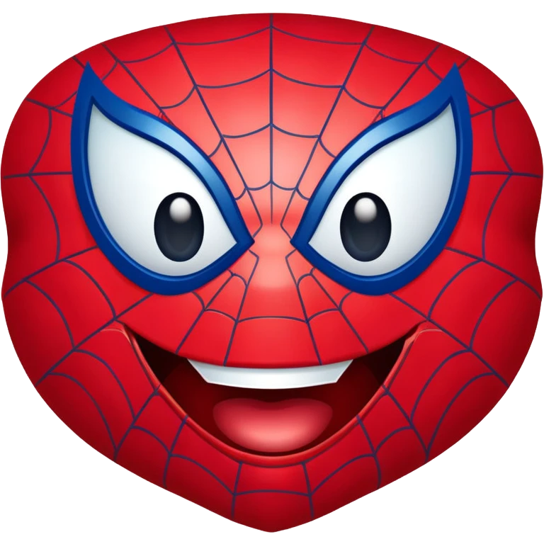 happy spiderman face emoji
