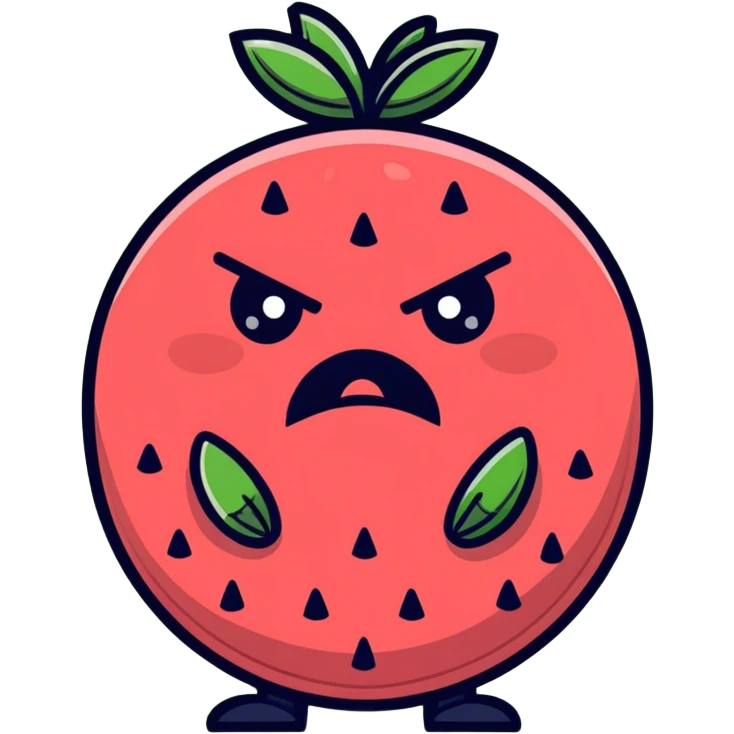 Angry watermelon  emoji