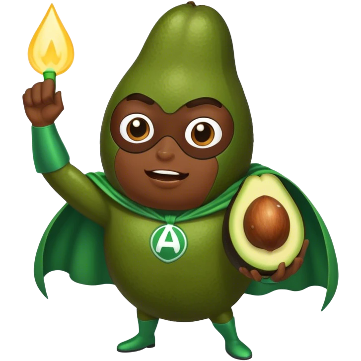 Wizard casting spells + Avocado superhero + Avocado superhero emoji