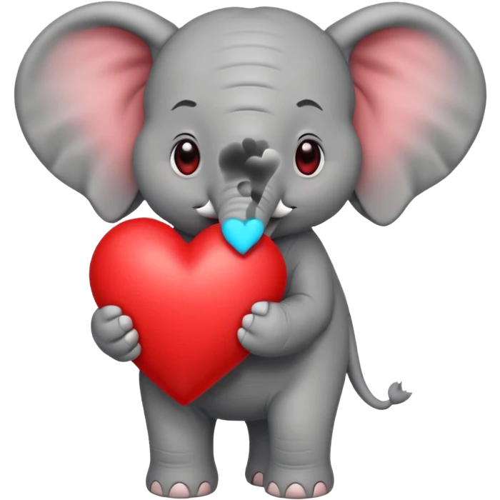 Elephant with heart emoji