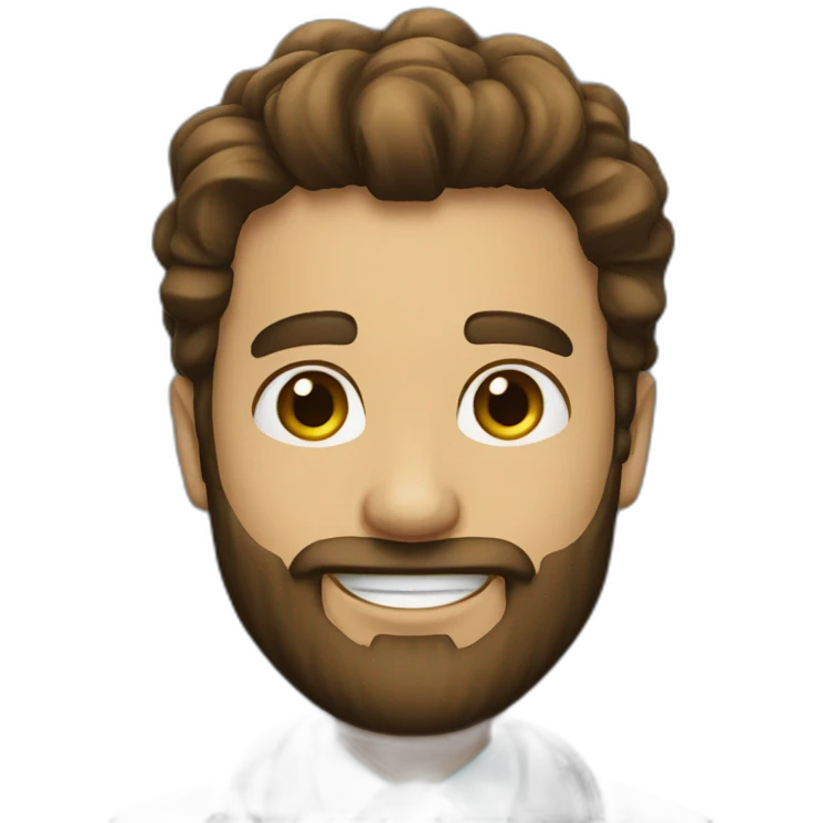doctor brown beard smiles short emoji