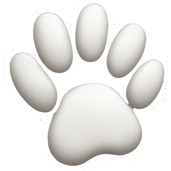 White cat paw squishing emoji