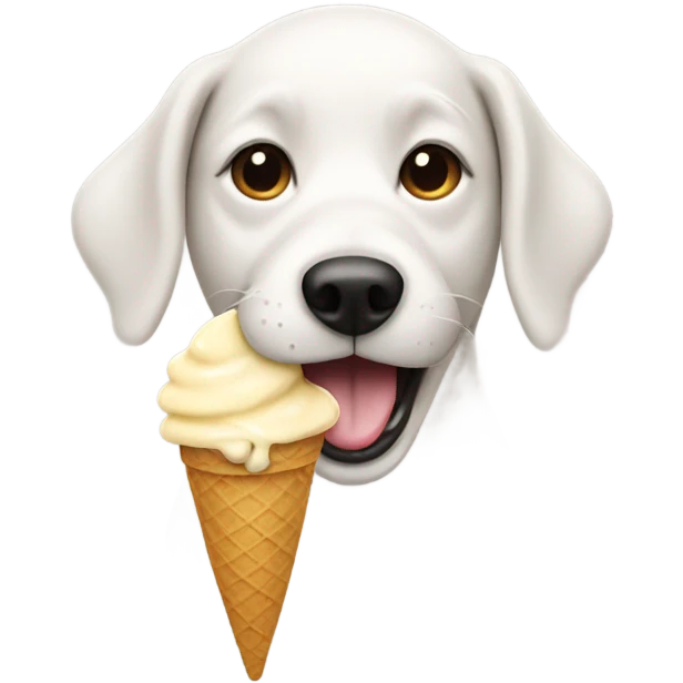 dog eating ice cream emoji