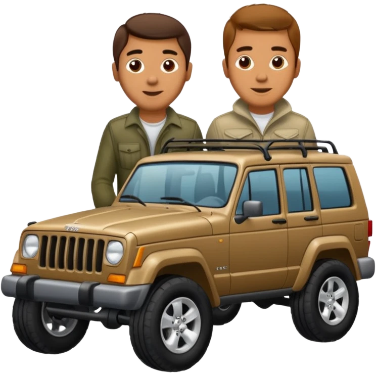 man with jeep cherokee for a leg emoji