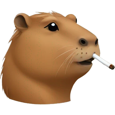 Capybara smoking emoji