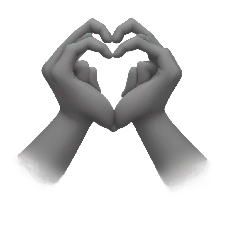 White heart hands emoji