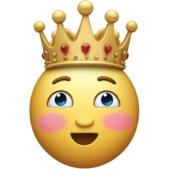 Love heart wearing a crowns with hands emoji