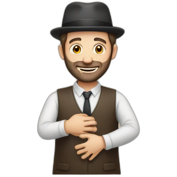 jewish man rubbing hands togethet emoji