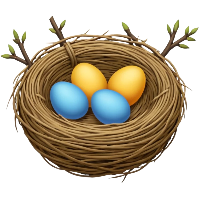 nest, negative:eggs emoji