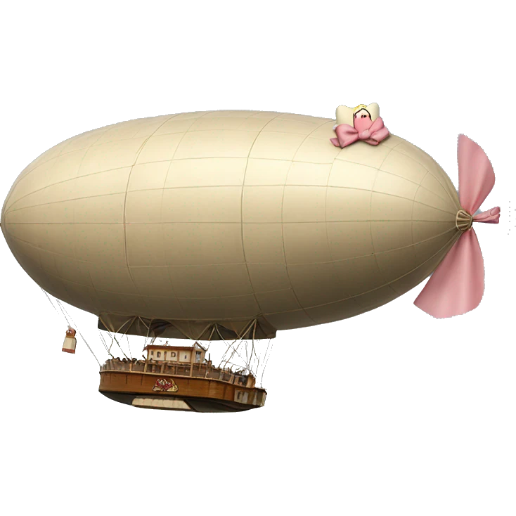 Make a hello Kitty dirigible in the 1920s emoji