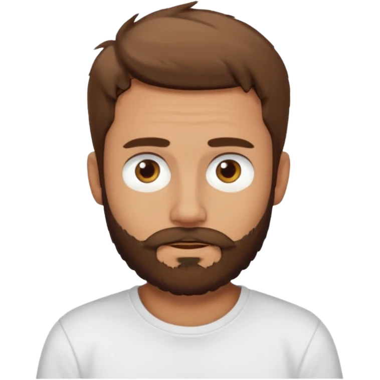 Scruffy beard only head emoji