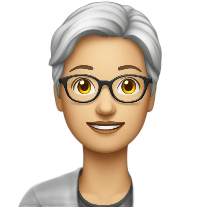 Frau mit Brille emoji