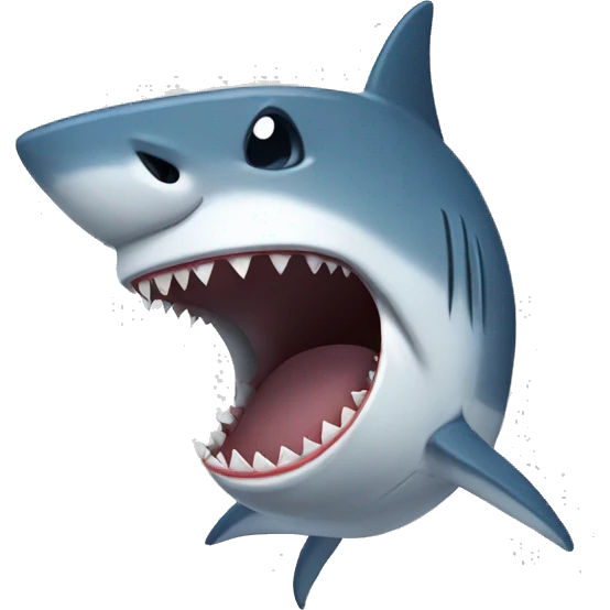 Shark crying emoji