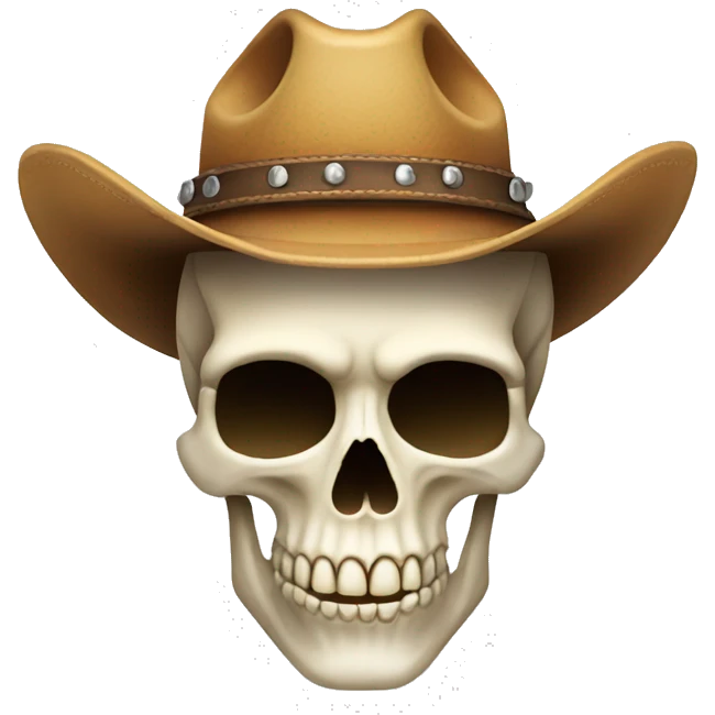 Skull with cowboy hat  emoji
