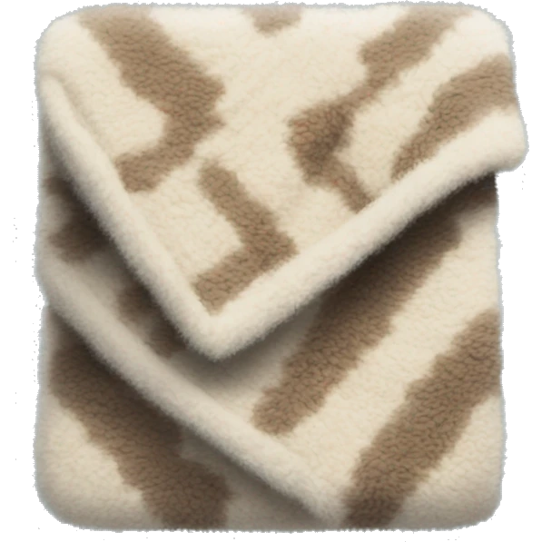 Folded up fuzzy blanket emoji