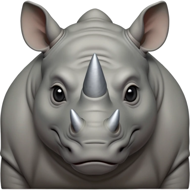 cinematic-noble-rhinoceros-portrait-emoji,-poised,-with-a-massive,-powerful-build-and-a-thick,-hide-of-slate-gray,-deep-set-soulful-piercing-eyes,-simplified-yet-sharp-and-sophisticated-features,-highly-detailed, with large black eyes, szoomed out showing houlders emoji
