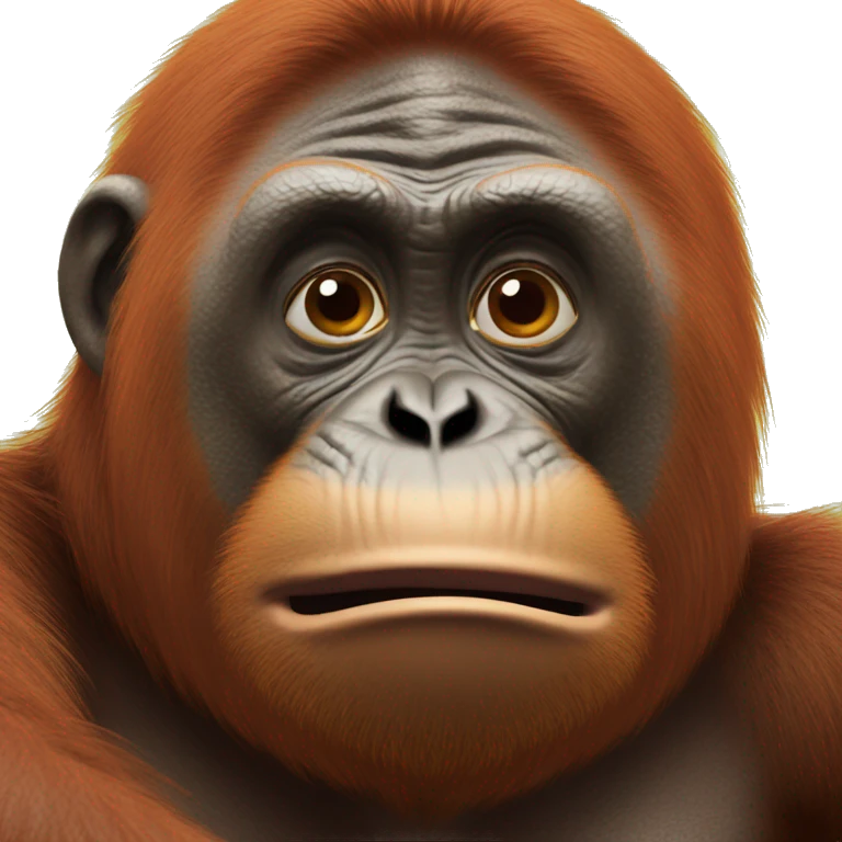 Upset orangutan emoji