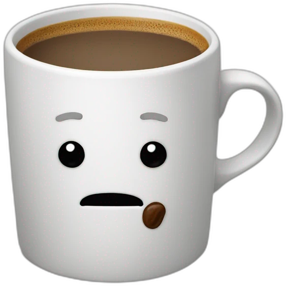 coffee with ¨gukki¨ on the mug emoji