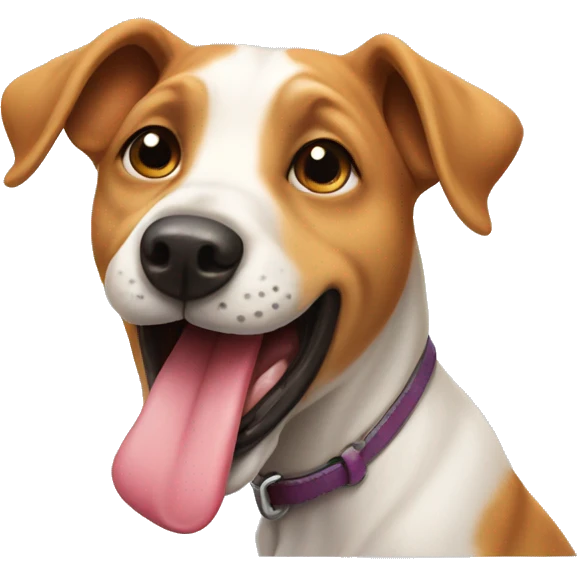 dog sticking out tongue emoji