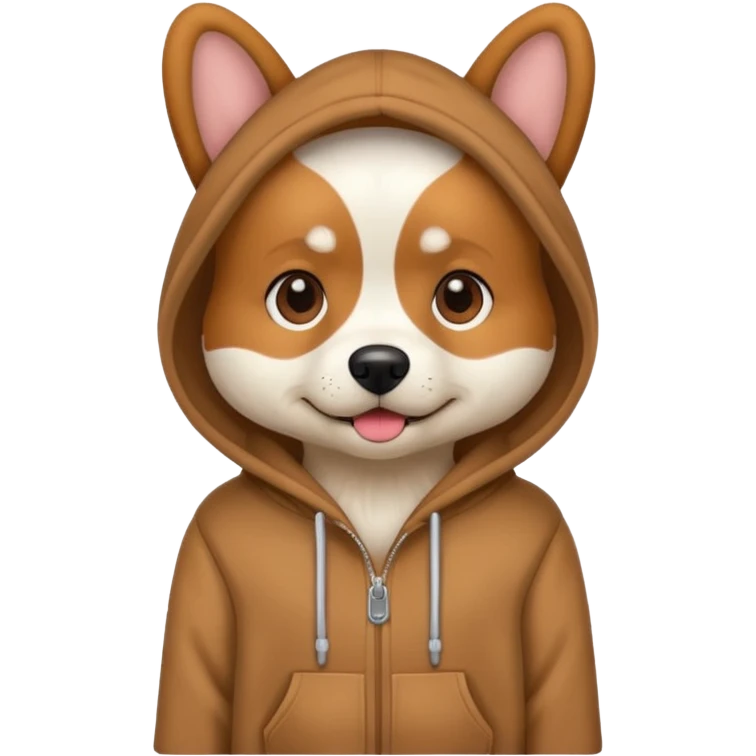dog wearing hoodie emoji