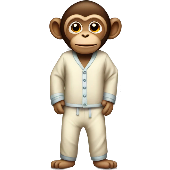 Monkey with pajamas  emoji