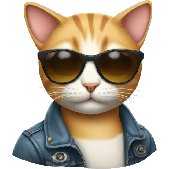 Cat with sunglasses emoji
