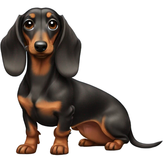 Dachshund, long hair, brindle emoji