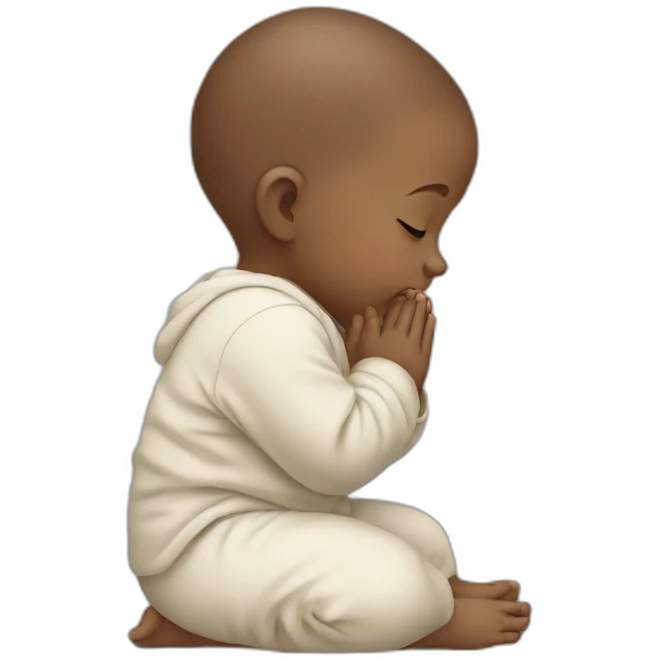 Baby Boy praying head down emoji
