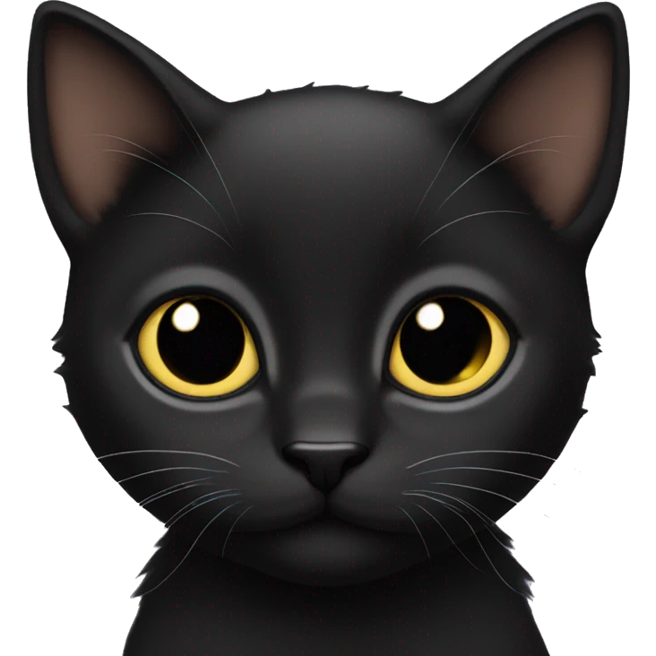 black kitten emoji