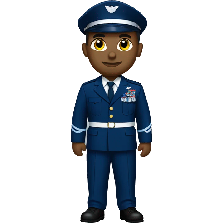 Airman wearing Air Force Dress Blues emoji