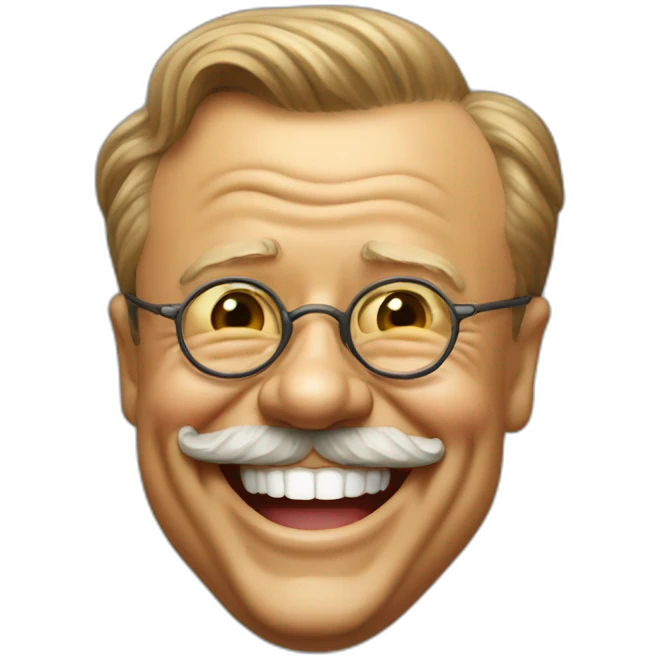 President Theodore Roosevelt laughing emoji