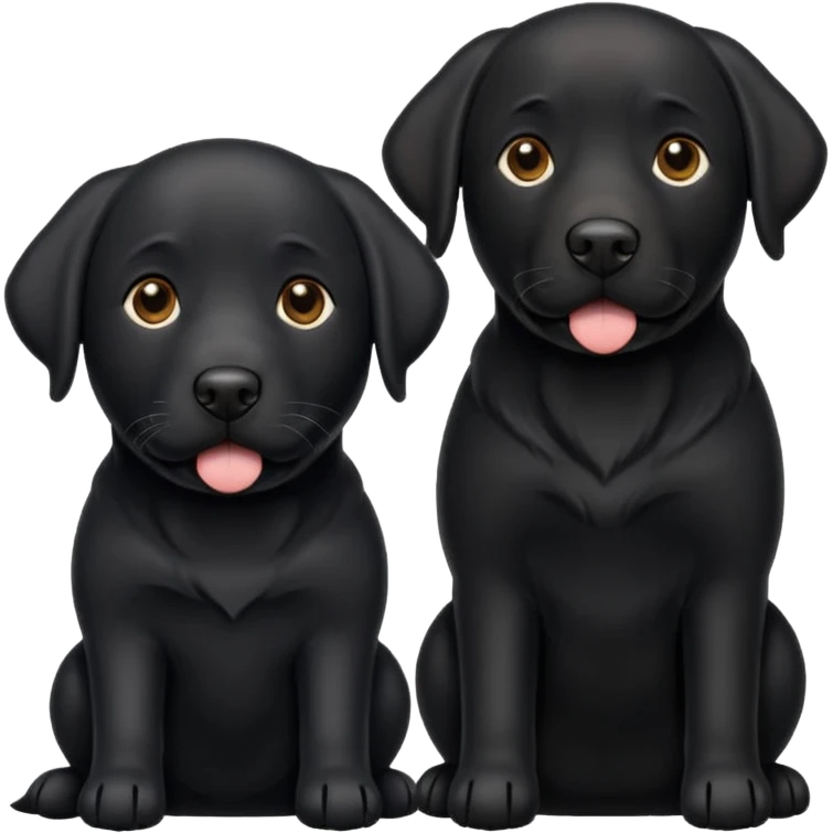 2 black labradors emoji