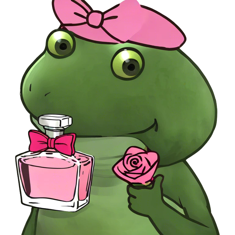 A pink perfume bottle emoji