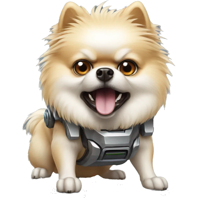 angry pomeranian cyborg emoji