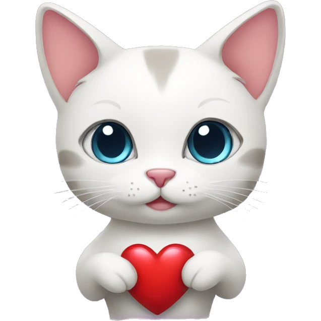 cat holding heart emoji