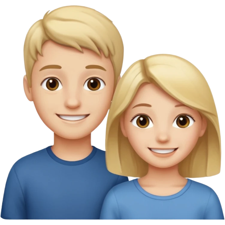 a girl and the boy behind her emoji