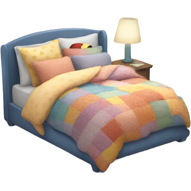 Cute bed emoji