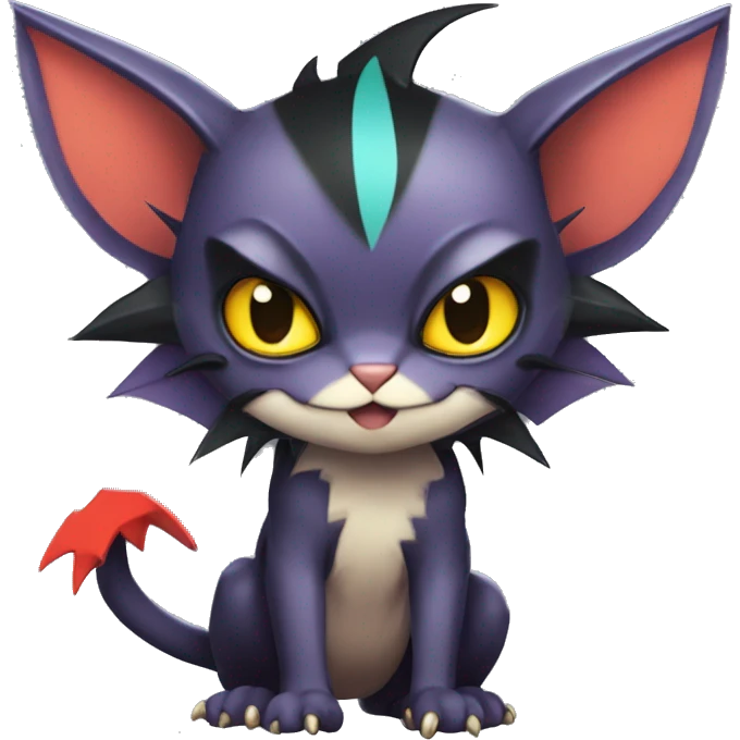  Kawaii Edgy Cool Beautiful Noivern-Nargacuga-Litten-Bat-Cat full body emoji
