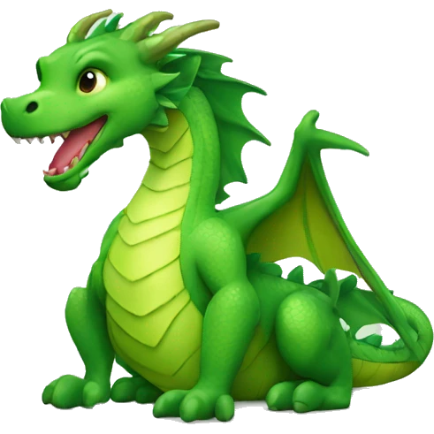 green dragon with heart emoji