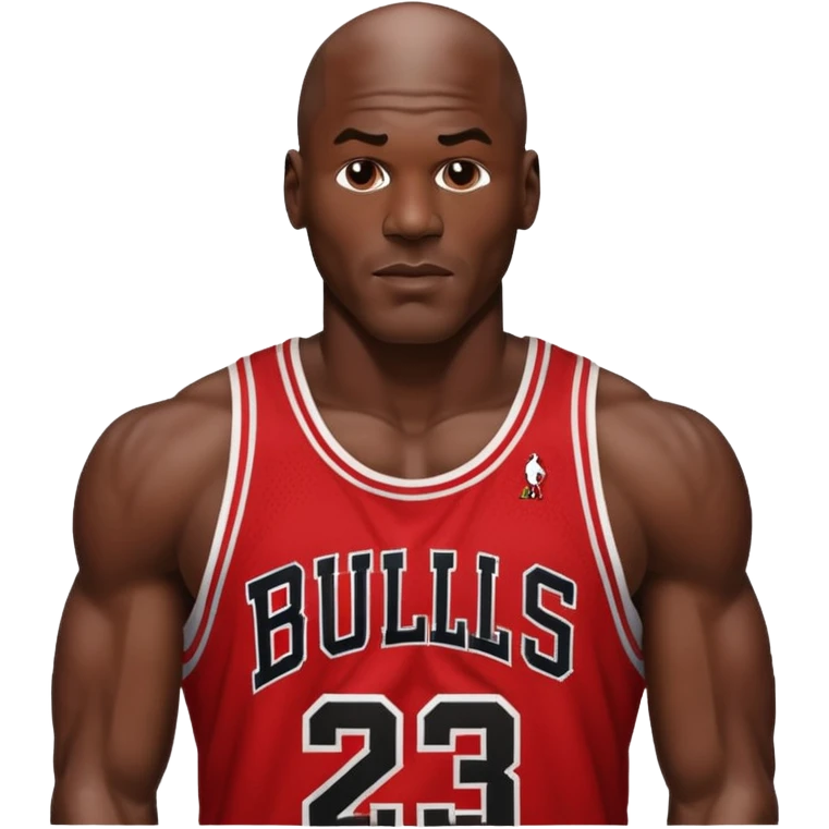 Hyper-realistic Michael Jordan number 23 Chicago Bulls emoji